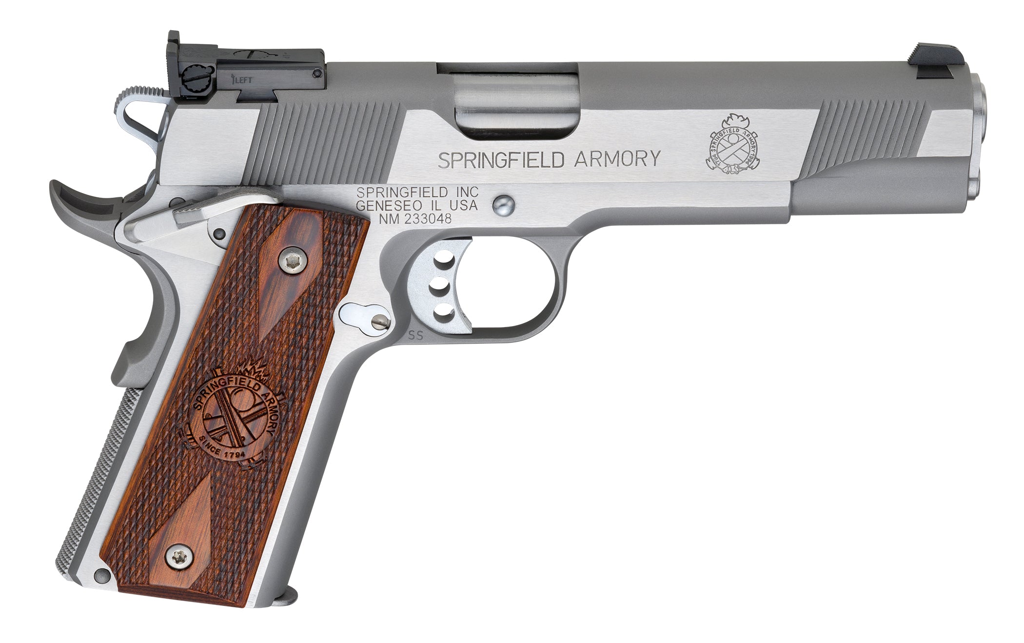 Springfield Armory PI9134LCA 1911 Loaded Target CA Compliant 9mm Luger 9+1 5in Stainless Match Barrel, Serrated Slide & Frame w/ Beavertail, Cocobolo Grip