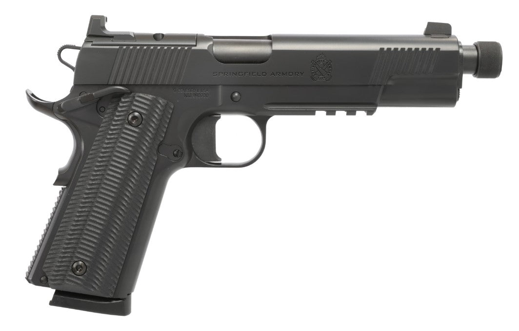Springfield 1911 Operator .45 ACP Pistol, Black, Threaded Barrel, Optics Ready