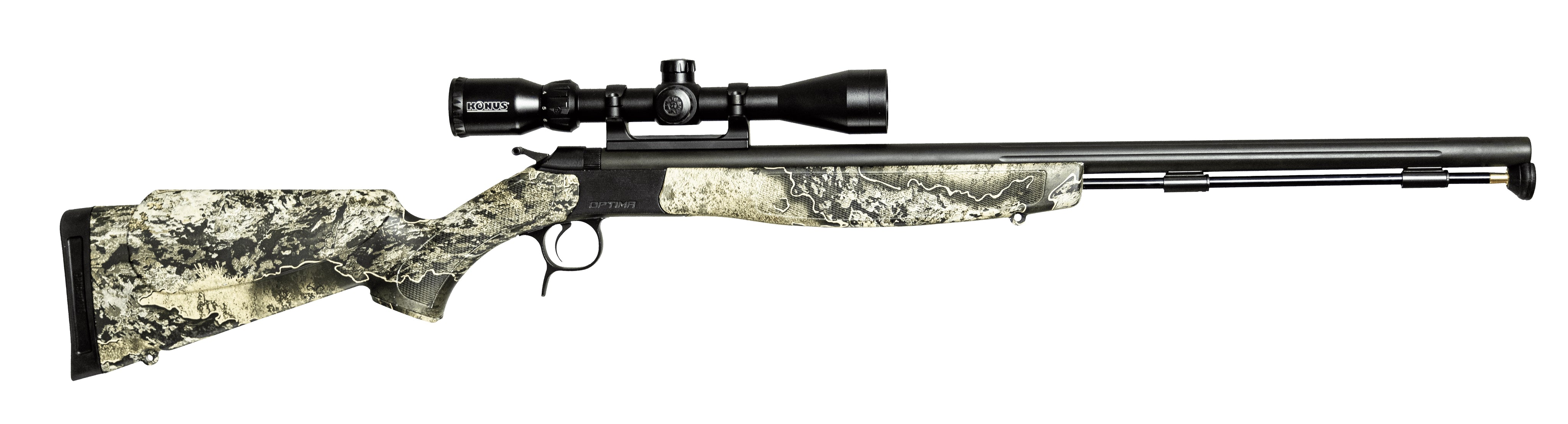 Optima V2 .50 Caliber Realtree Escape Camo Stock with Konus 3-9x40 Scope Pkg