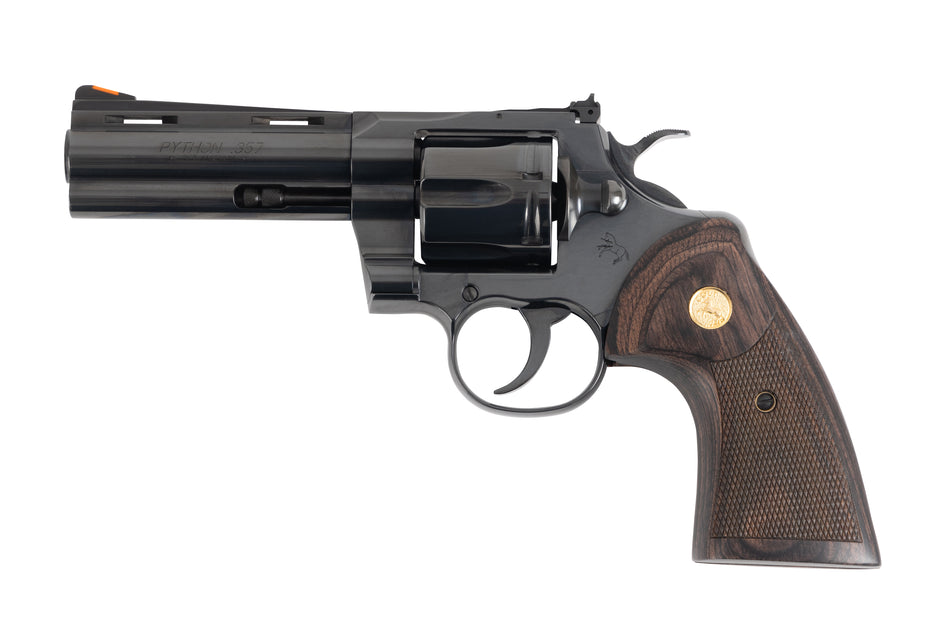 Colt Python Target .357 Mag/.38 Special Revolver, 6-Shot, 4.25" Matte Black Barrel, Walnut Grip