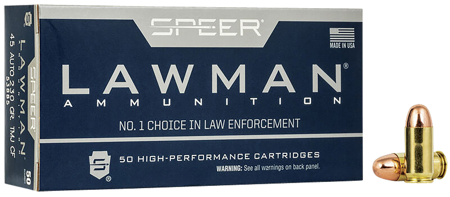 Speer .45 ACP/Auto 53885 Lawman Training Total Metal Jacket Round Nose 230 Grain