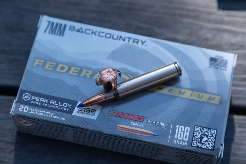Federal 7mm Backcountry 168 Grain Barnes Long-Range X(LRX) Copper