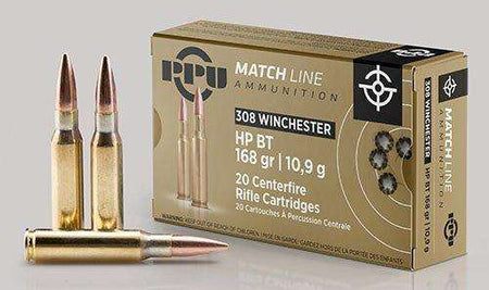 Prvi Partizan .308 Win / 7.62x51mm PPM3082 Match Hollow Point Boat Tail HPBT 168 Grain