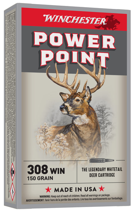 Winchester .308 Win / 7.62x51mm X3085 Super-X Power-Point Pointed Soft Point PSP 150 Grain