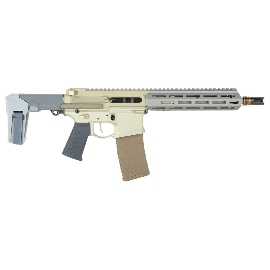 Q LLC Honey Badger 5.56 NATO 10" Pistol - Tan SB Tactical Brace, M-LOK Handguard