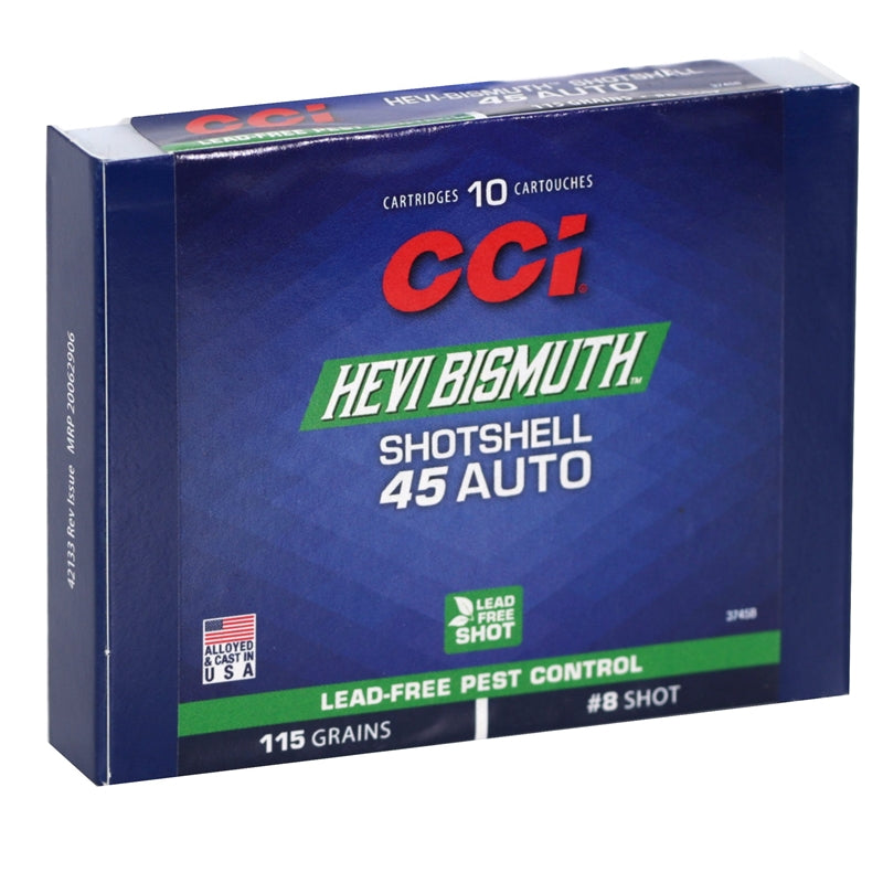 CCI .45 ACP/Auto Handgun Ammo #8 Shotshell Shot Shell 115 grain 