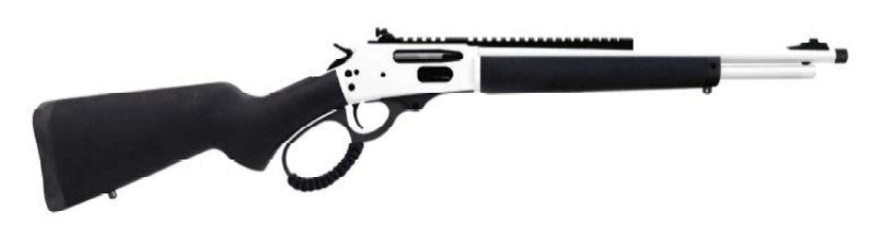 Rossi R95 Trapper .30-30 Win Lever-Action Rifle, 5+1, 16.5" White Cerakote Threaded Barrel, Stainless Receiver, Black Polymer Stock