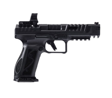 Canik HG7607N SFx Rival-S Full Size Frame 9mm Luger 18+1, 5" Black Steel Barrel, Dark Side Optic Ready/Serrated w/Ports Steel Slide, Steel Frame w/Picatinny Rail, MeCanik MO2 Red Dot, Ambidextrous