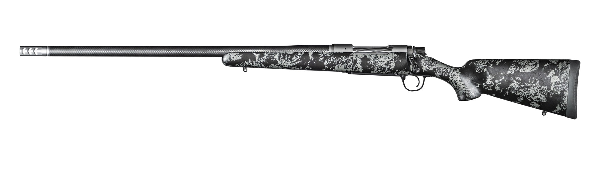 Christensen Arms 8010632000 Ridgeline FFT 7mm PRC 3+1 22" Carbon Fiber/Threaded Barrel, Stainless Steel Cerakote Rec, Black with Gray Accents Stock (Left Hand)