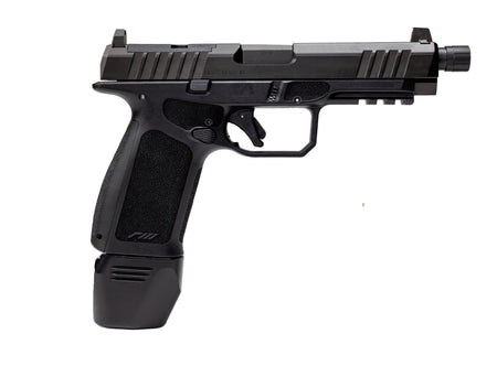 Rost Martin RM1FBLKOSPT RM1F Tactical 9mm Luger 24+1 4.50" Black Threaded Barrel, Black Nitron Steel Optic Ready/Serrated Slide, Black Polymer Frame w/Picatinny Rail, Interchangeable Backstrap Grip, R