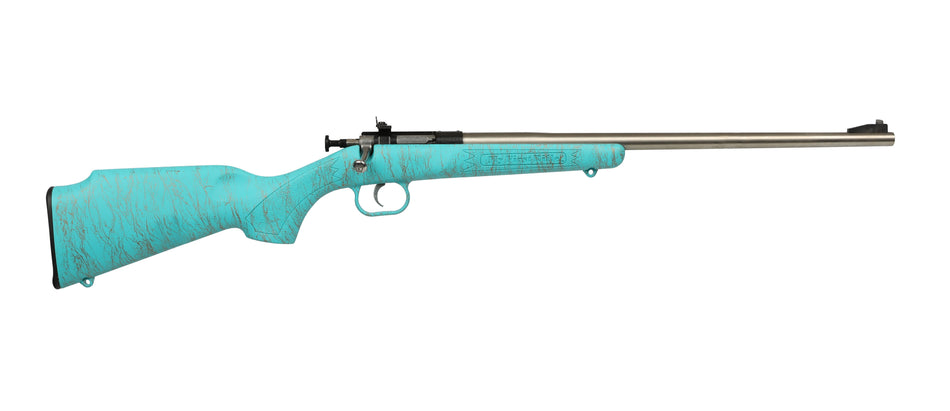 Crickett KSA2446 Gen2 Youth .22 LR Single Shot Rifle, Blue w/Gold Webbing Stock