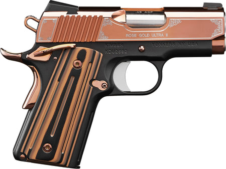 Kimber 3200373 Ultra II .45 ACP 3" Pistol - Rose Gold PVD Slide, G10 Grip