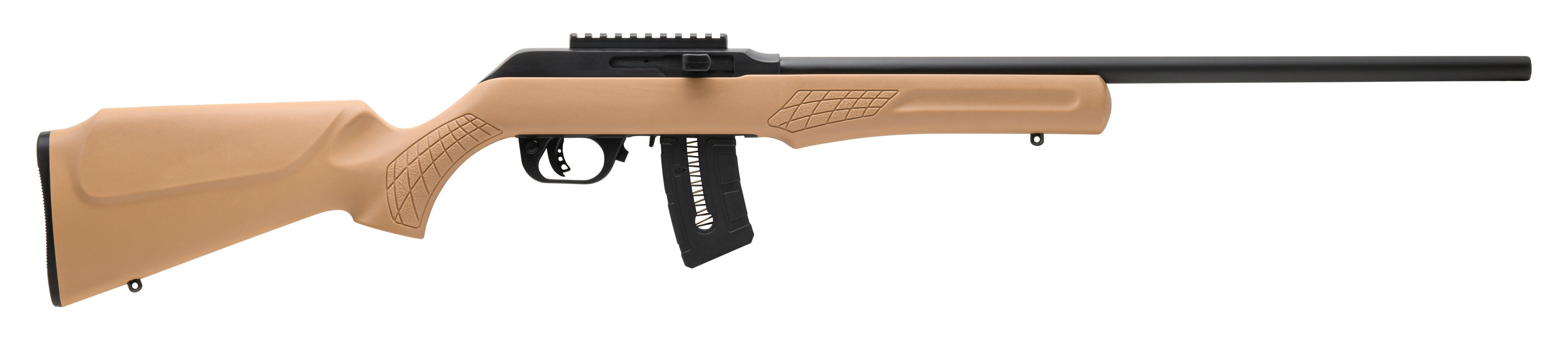 Rossi RS22W2111TAN RS22 22 WMR 10+1 21" Matte Black Barrel, Matte Black Alloy Steel Frame, Tan Fixed Monte Carlo Stock Right Hand