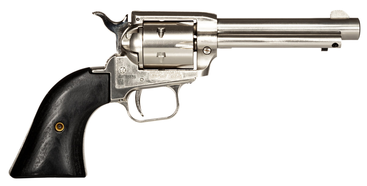 Heritage Rough Rider RR22NI4BW .22 LR 6-Shot Revolver, 4.75in Black Nitride Barrel, Laminate Grip