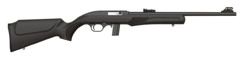 Rossi RS22 Semi-Auto .22 LR Rifle, 18" Barrel, 10+1 Capacity, Blued Finish, Black Synthetic Monte Carlo Stock