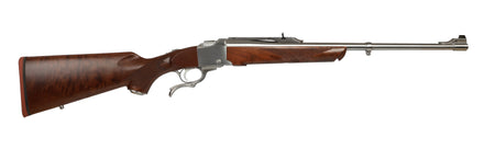 Ruger No.1 Light Sporter .308 Win Stainless/Walnut 22" Rifle High-Grade Walnut Stock