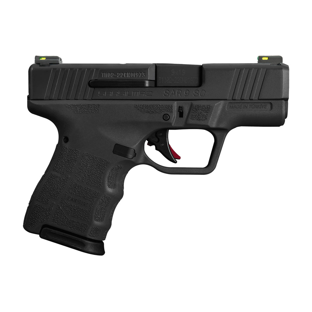 SAR9 SC 9mm Pistol, Black, 3.3" Barrel, 10+1 Capacity
