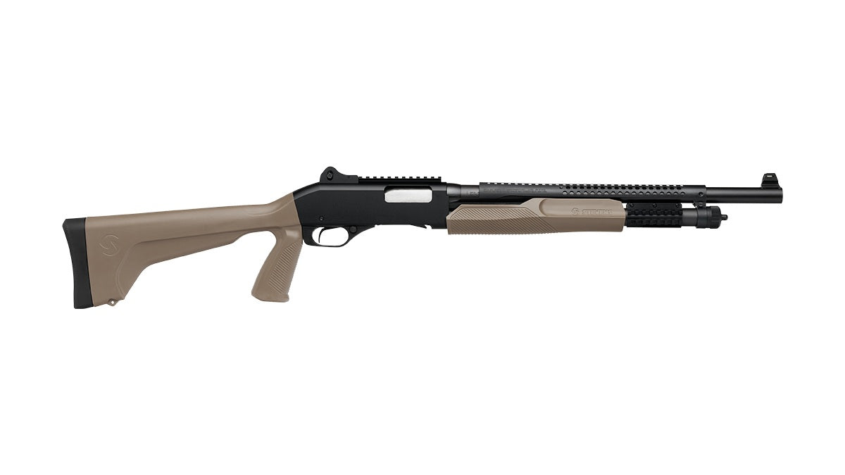 Stevens 19469 320 Security 20 Gauge Pump Shotgun, 5+1, 18.5" Heat Shield Barrel, FDE Pistol Grip Stock