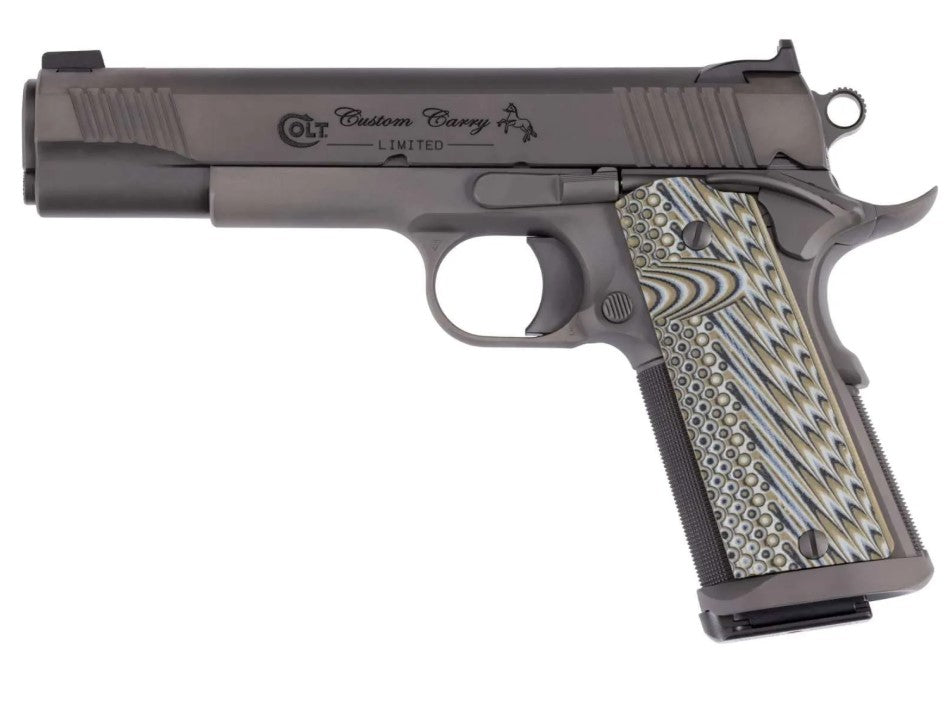 Colt O1082CS Custom Carry 9mm 5" Stainless/Smoke DLC Pistol