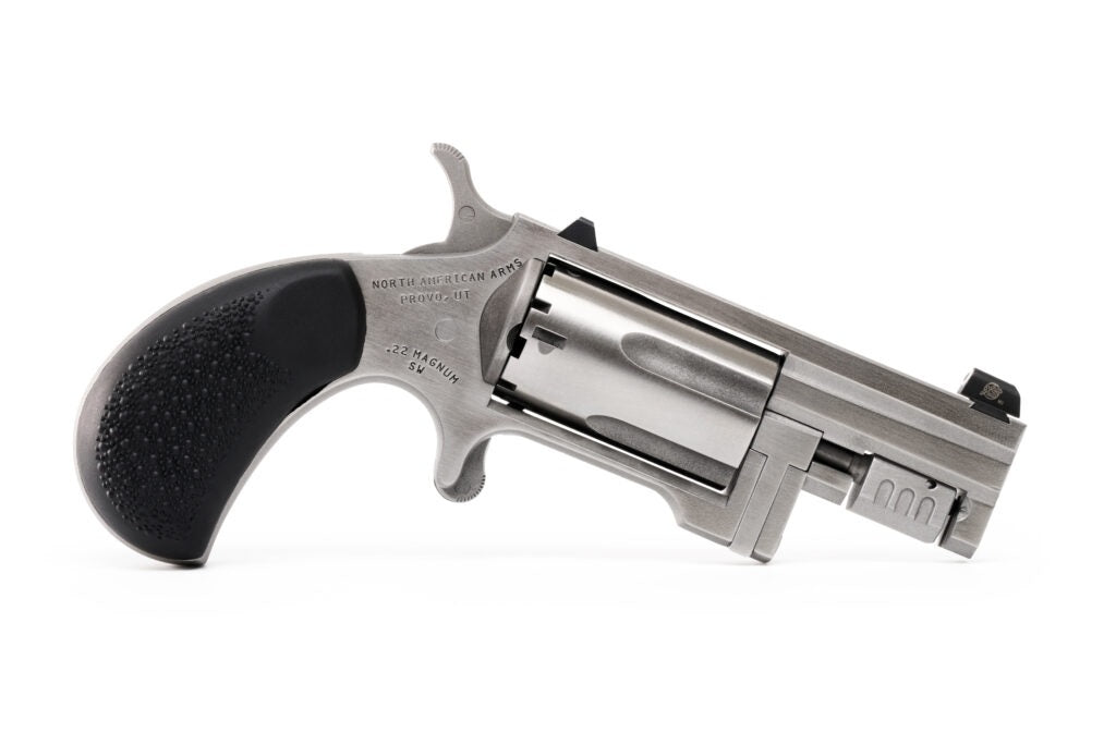 NAA Sentinel .22 WMR 5-Shot Revolver, 1.42" Matte Stainless Barrel & Frame, Pebble Grip, Exposed Hammer