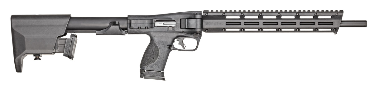 Smith & Wesson 12576 M&P FPC 9mm Luger 10+1 16.25" Black Oxide Steel Barrel, Black Anodized Aluminum Receiver, M-LOK Slots w/Picatinny Style Rail Handguard, Adjustable Black Synthetic Stock