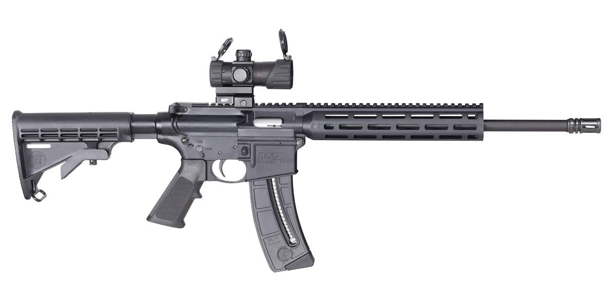 Smith & Wesson 12722 M&P15 Sport OR 22 LR 25+1 16.50" Black Threaded Barrel, Matte Black Aluminum Receiver w/Picatinny Rail, M-LOK Handguard, Black 6 Position Synthetic Stock, Black Polymer Grip, S&W