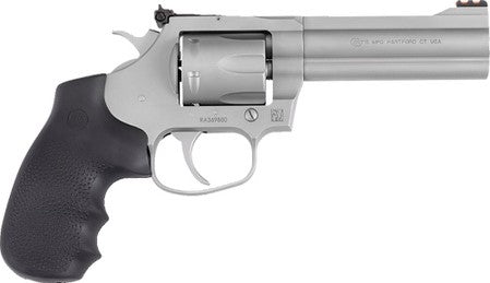Colt Mfg KCOBRASM4RTS King Cobra Target 357 Mag 6 Shot 4.25" Matte Stainless Steel Barrel, Cylinder & Frame, Black Hogue Overmolded Grips, Exposed Hammer