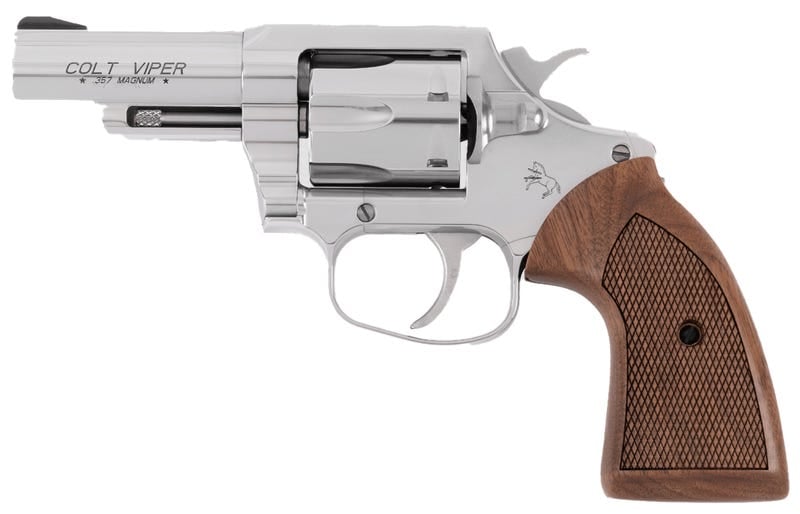 Colt Viper .357 Mag/.38 Spl 6-Round 3in Half-Lug Stainless Walnut Grip