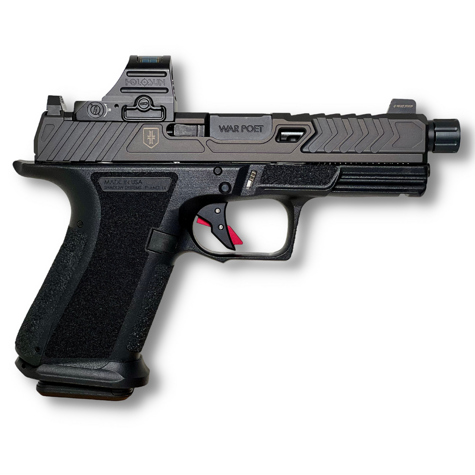 Shadow Systems MR920 9mm Luger War Poet Fluted Threaded Pistol, Black