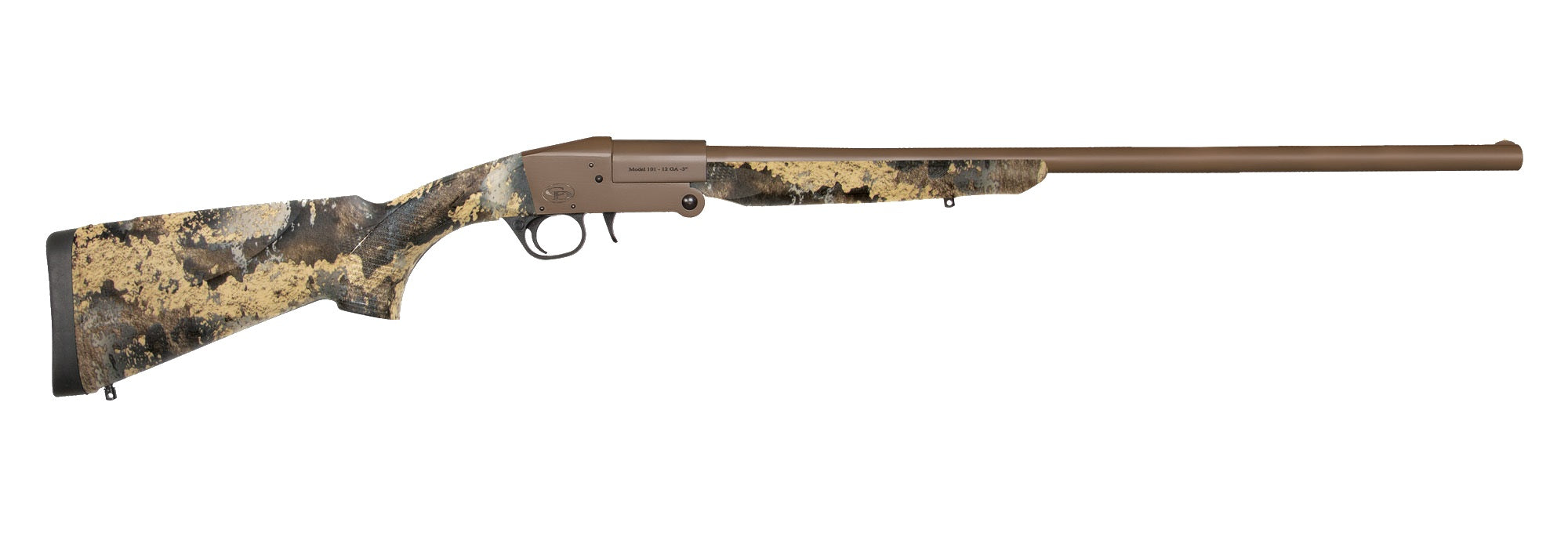 Charles Daly 101 Full-Size .410 Bore Single Shot Shotgun, 3" 26" FDE Cerakote, TrueTimber Prairie Stock (930337)