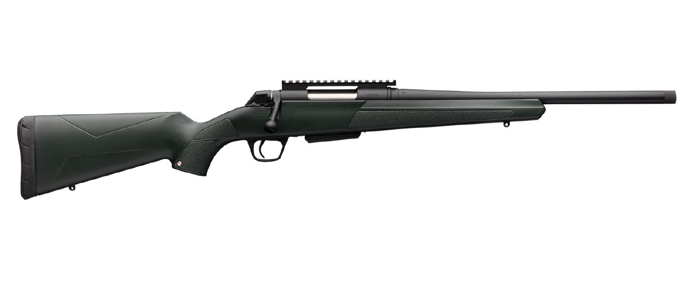 Winchester XPR Stealth 6.5 Creedmoor Bolt-Action Rifle, 16.5" Threaded Barrel, Black Perma-Cote Finish, Green Synthetic Stock