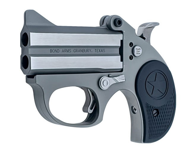 Bond Arms Stinger .38 Special 2-Shot Derringer, 3" Rough Matte Stainless Barrel, Black Rubber Grips