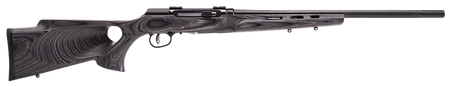 Savage Arms 47215 A Series Target Full Size 22LR 10+1 22" High Luster Heavy Target Barrel, High Luster Drilled & Tapped Carbon Steel Receiver, Gray Thumbhole Laminate Stock, Right Hand