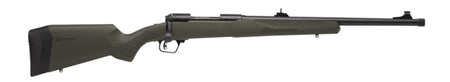 Savage 110 Hog Hunter Rifle, 400 Legend, Black/Synthetic, Threaded Barrel 5/8x24 TPI, Green Stock