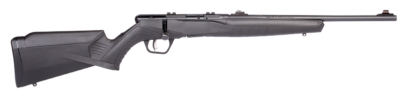 Savage Arms 70214 B Series F Compact 22 LR Rifle, 18" Barrel, Black Synthetic Stock