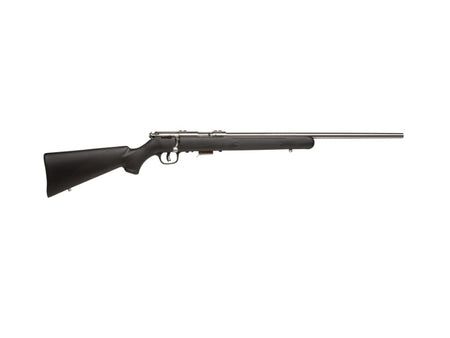 Savage Arms 96712 93R17 FSS Full Size 17 HMR 5+1 21" Matte Button Rifled Barrel, Matte Drilled & Tapped Stainless Steel Receiver, Matte Black Fixed Synthetic Stock, Right Hand