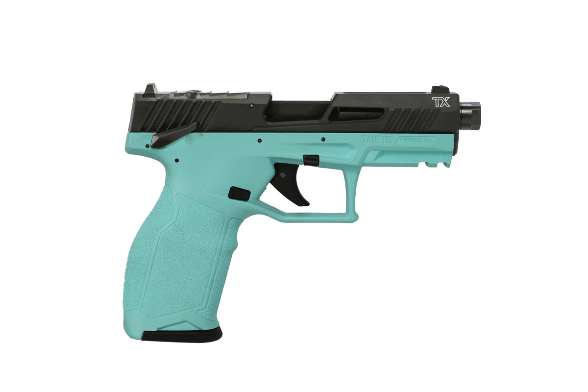 Taurus TX22 T.O.R.O. .22 LR Pistol, Optic Ready, 10+1, Cyan Polymer Frame
