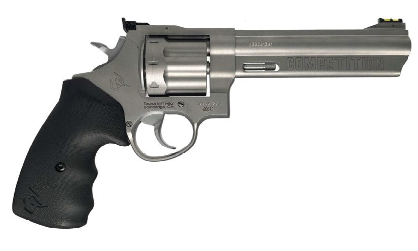 Taurus 608 Competition Revolver, .357 Mag/.38 Special +P, 8-Shot 6" Stainless Barrel, Finger Grooved Grip