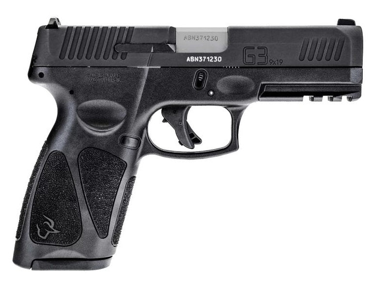 Taurus 1-G3BSR9041 G3 Full Size Frame 9mm Luger 17+1 4" Matte Stainless Steel Barrel, Matte Black Serrated Alloy Steel Slide, Black Polymer Frame w/Picatinny Rail, Textured Grip