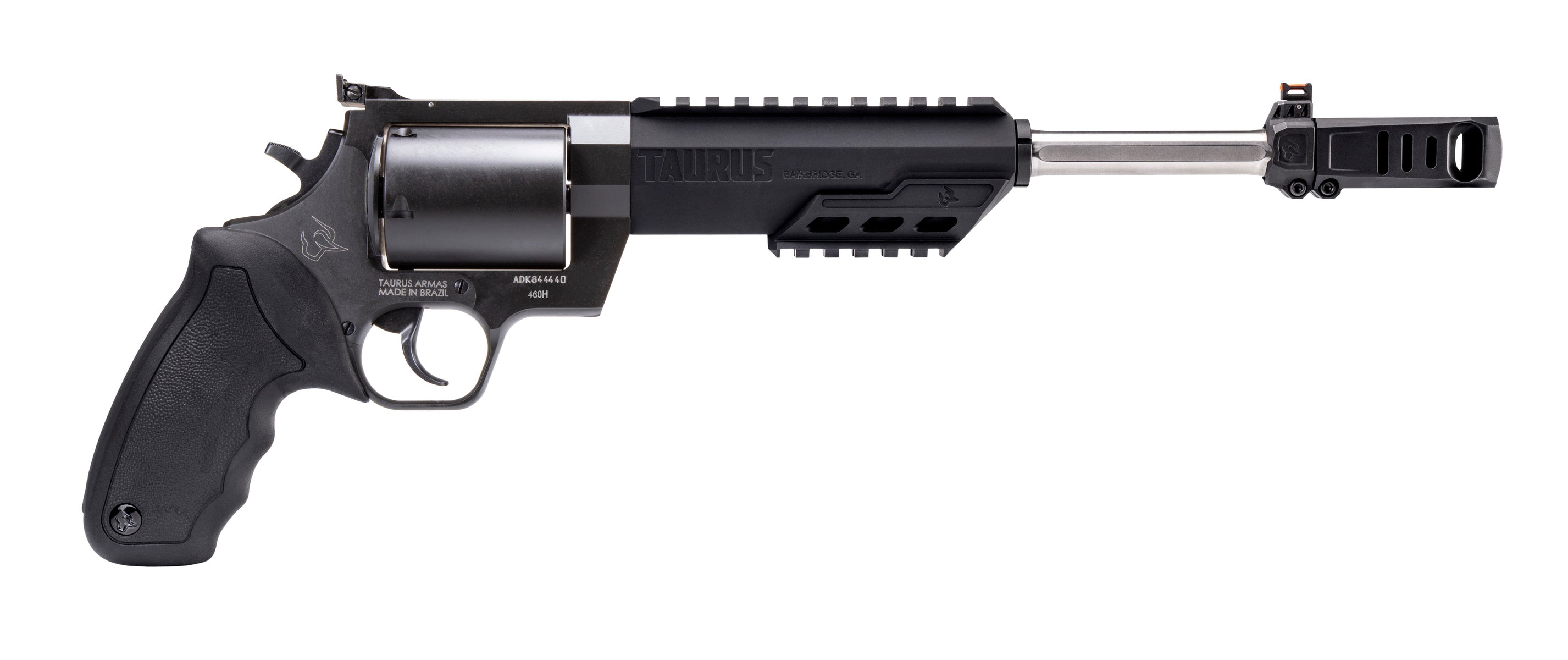 Taurus 2460101RH Raging Hunter 460 S&W Mag 5rd 10.50" Matte Black Barrel Matte Black Oxide Steel Cylinder & Frame Black Rubber with Integrated Cushion Insert Grip