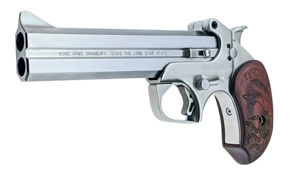 Bond Arms BATX Texan Derringer .45 Colt/.410 2-Round 6" Stainless Double Barrel, Rosewood Grip