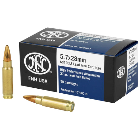 FN 5.7x28mm FN Handgun Ammo High Performance SS195LF Lead Free Hollow Point CSHP 27 grain 