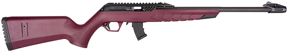 Derya TM22 Standard Full-Size .22 LR Rifle, 10+1, 18" Black Cherry Adjustable Stock