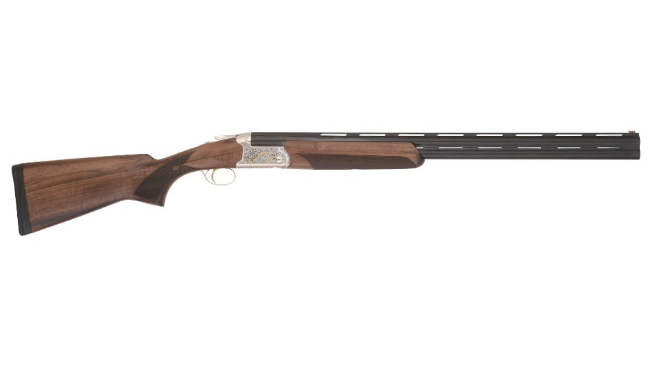 TriStar Trinity II 16 Gauge Over/Under Shotgun, 2.75" Chamber, 2-Round Capacity, 28" Vent Rib Barrel, Gold Inlay Stainless Receiver
