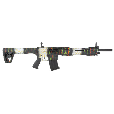 Tokarev USA 21000428 TAR SP 12 Gauge AR Style 18.50" Splatter Camo Aluminum Receiver w/Picatinny Rail, Polymer Stock, Ambidextrous
