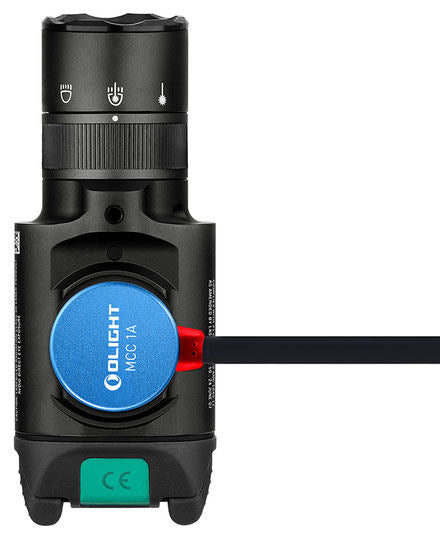 Olight BALDRPRORBK Baldr Pro R Black 1350 Lumen Rail Mount Light Green Laser Combo