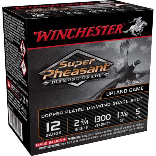 Winchester 12 Gauge SPDG125 Super Pheasant Diamond Grade 2.75" 1-3/8oz 5 Shot