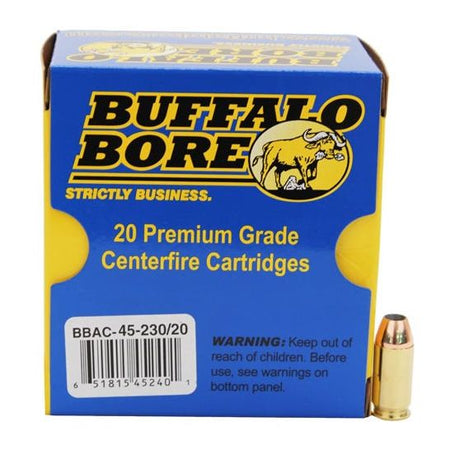Buffalo Bore .45 ACP/Auto 4523020 Personal Defense Jacketed Hollow Point JHP 230 Grain