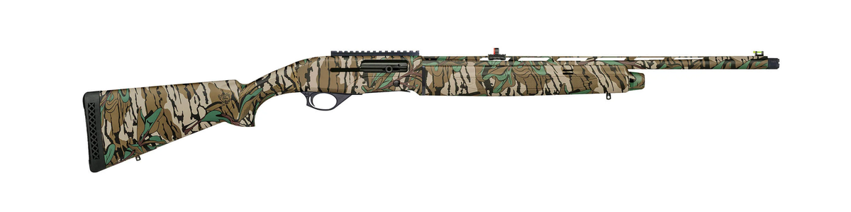 Mossberg 75809 SA-410 Turkey 410 Gauge Semi-Auto 3" 4+1 22" Mossy Oak Greenleaf Vent Rib Steel Barrel, Mossy Oak Greenleaf Picatinny Rail Receiver, Fixed Mossy Oak Greenleaf Synthetic Stock