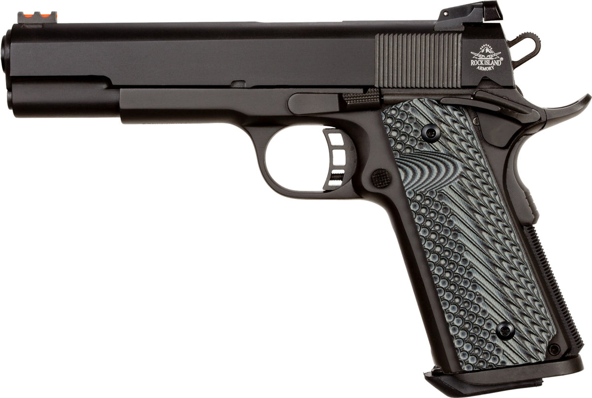 Rock Island 51486 Rock Ultra FS .45 ACP, 5" Barrel, Black Parkerized, 8+1 Capacity, G10 Grip
